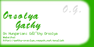 orsolya gathy business card